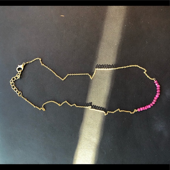 Pink and gold necklace